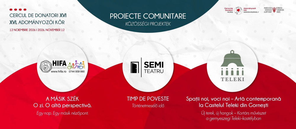 Cercul de Donatori XVI - Proiecte Comunitare
